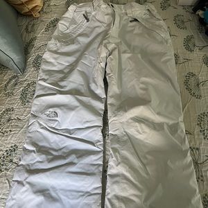 White North Face ski pants worn one season